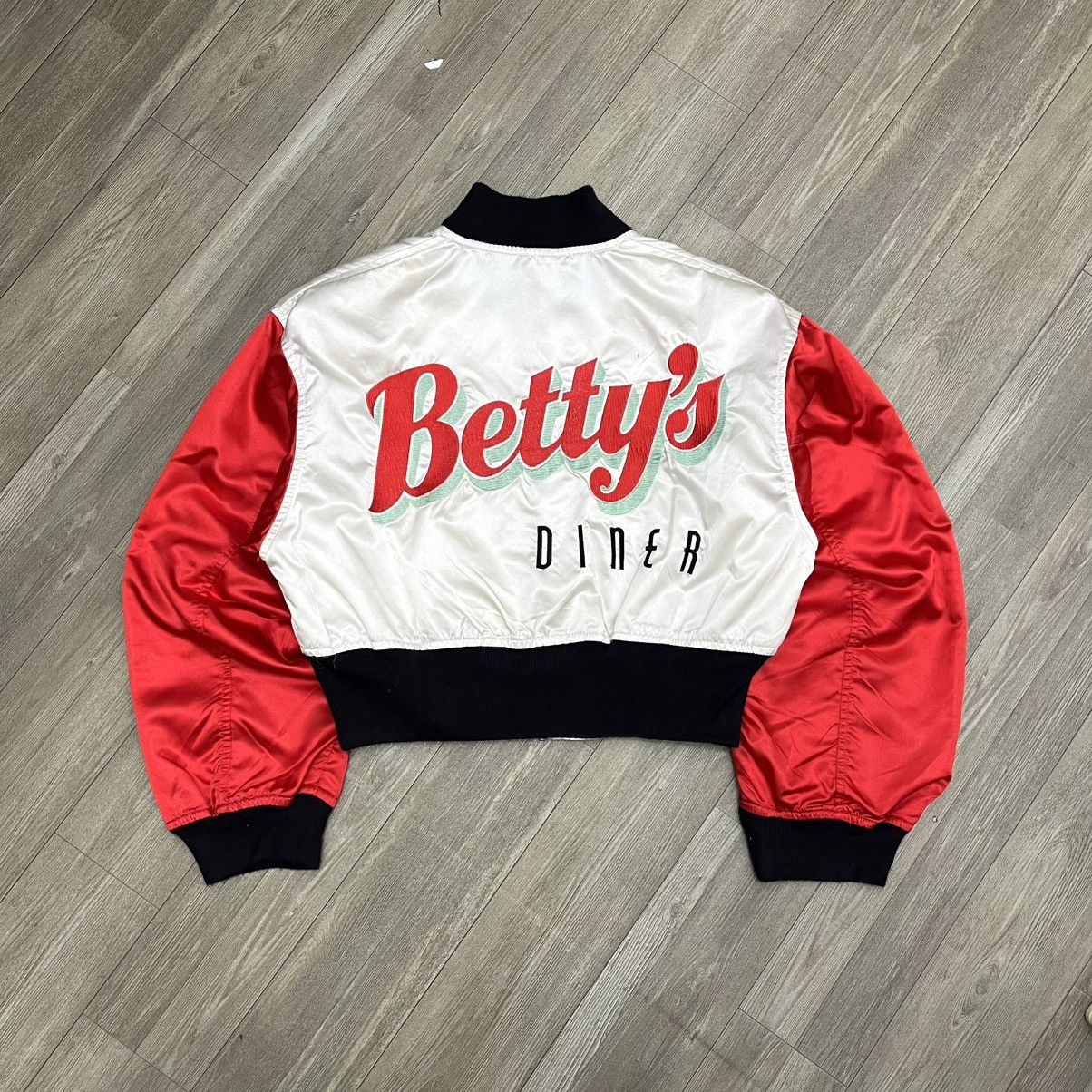 Cartoon Network × Disney × Vintage 1990s Betty Boop Dinner Bomber Crop Jacket Size S / US 4 / IT 40 - 1 Thumbnail
