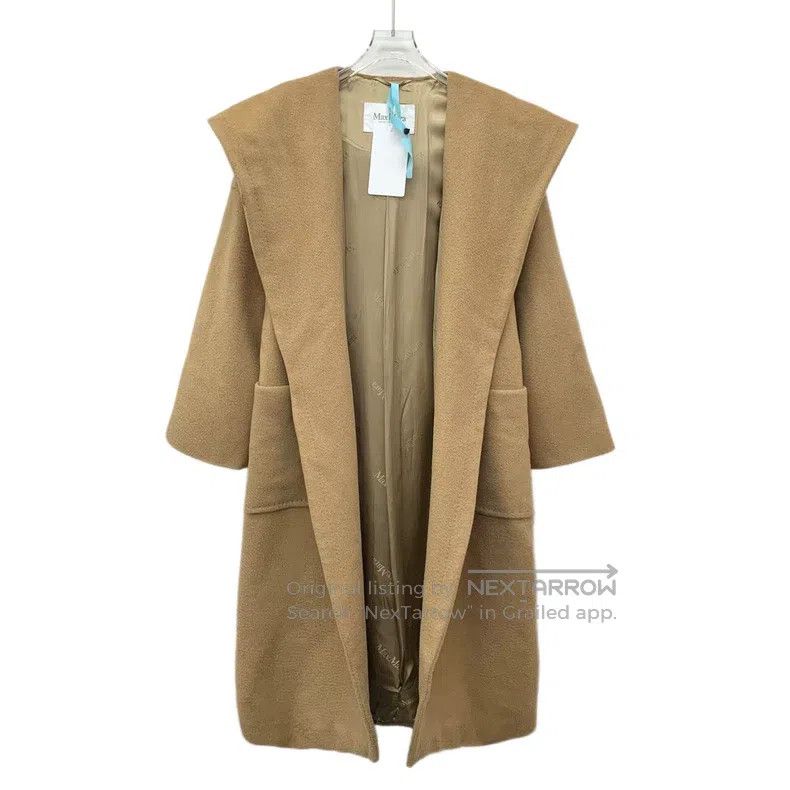 Max Mara Max Mara Brown Camel Hair Hooded Long-Sleeve Belted Coat Size M / US 6-8 / IT 42-44 - 1 Thumbnail