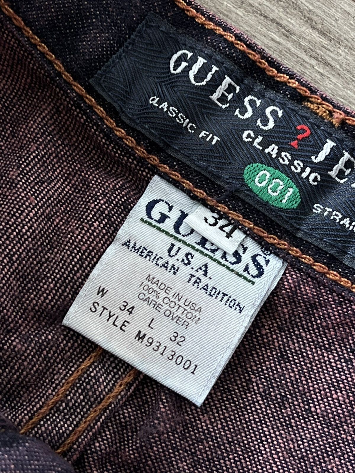 Guess ARCHIVAL Guess Made in USA vintage 80s 90s Classic Jeans Size US 34 / EU 50 - 16 Thumbnail