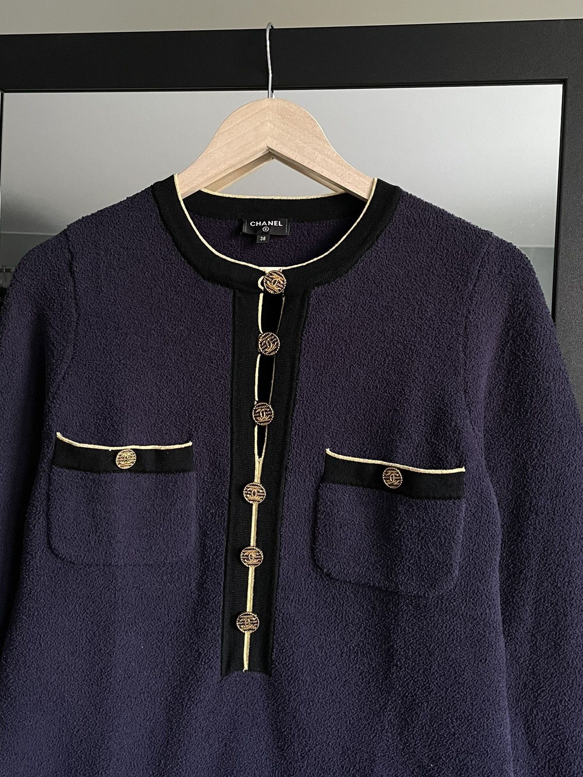 Chanel Chanel Gold CC Logo Buttons Teddy Dress Size S / US 4 / IT 40 - 6 Thumbnail