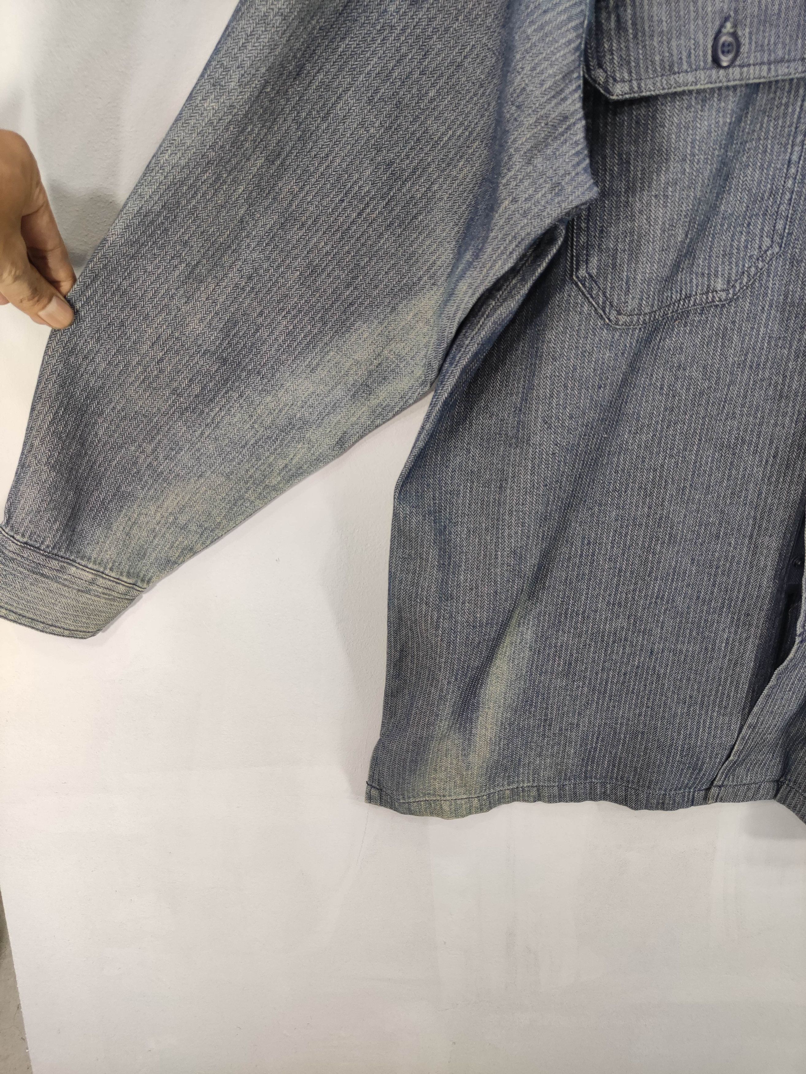 Japanese Brand Vintage Jeaning Wear There Piggeon Shirt Jacket Size US L / EU 52-54 / 3 - 3 Thumbnail