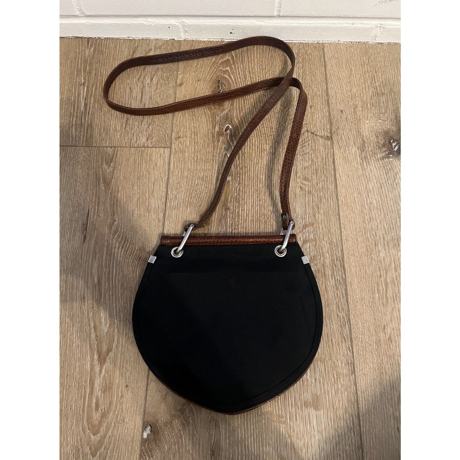 Charles Jourdan Charles Jourdan Satchel Purse Crossbody Leather Black Small Womens Over the Shoulder Bag Size ONE SIZE - 2 Thumbnail