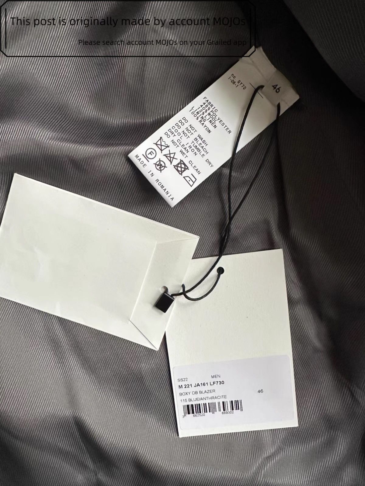 Lemaire Sz 46 Lemaire 22SS Oversized Blazer mojos5571 Size US S / EU 44-46 / 1 - 4 Thumbnail