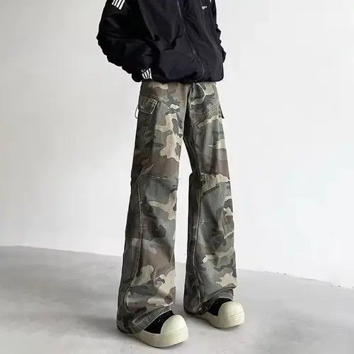 Japanese Brand Fukatsu x Ayano Cargo Camo Stacked Pants Size US 30 / EU 46 - 1 Thumbnail