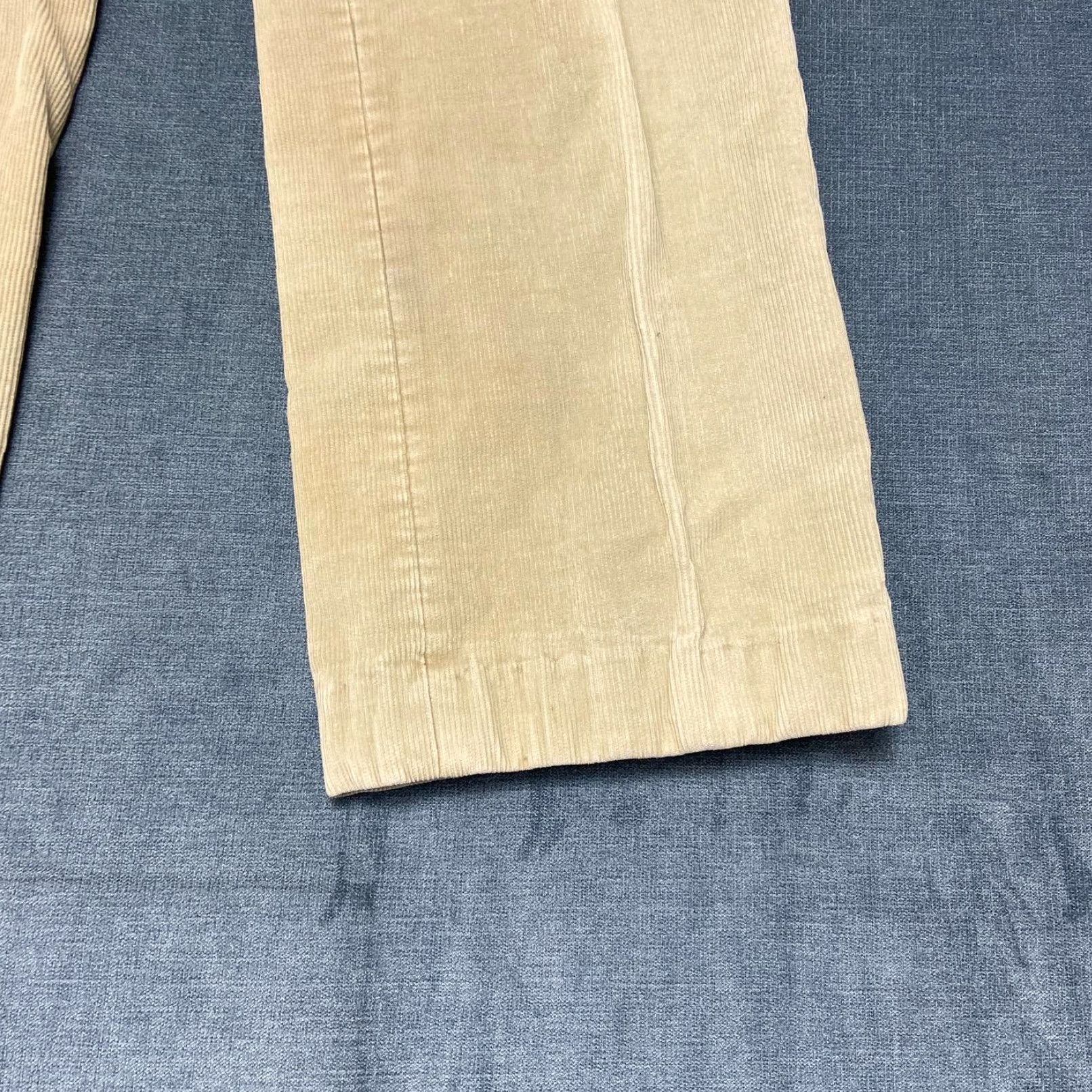 Pike Brothers VINTAGE Brothers California Corduroy Pants Mens 32x26 Beige Pockets Mid Rise Wide Leg Size US 32 / EU 48 - 3 Thumbnail