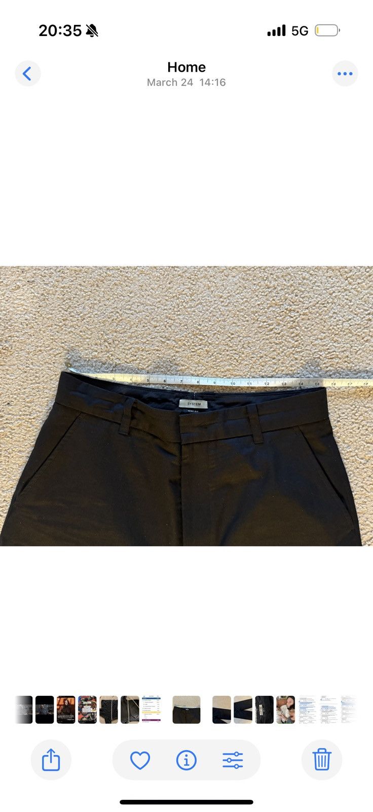 System Black System Trousers Size US 31 - 4 Thumbnail