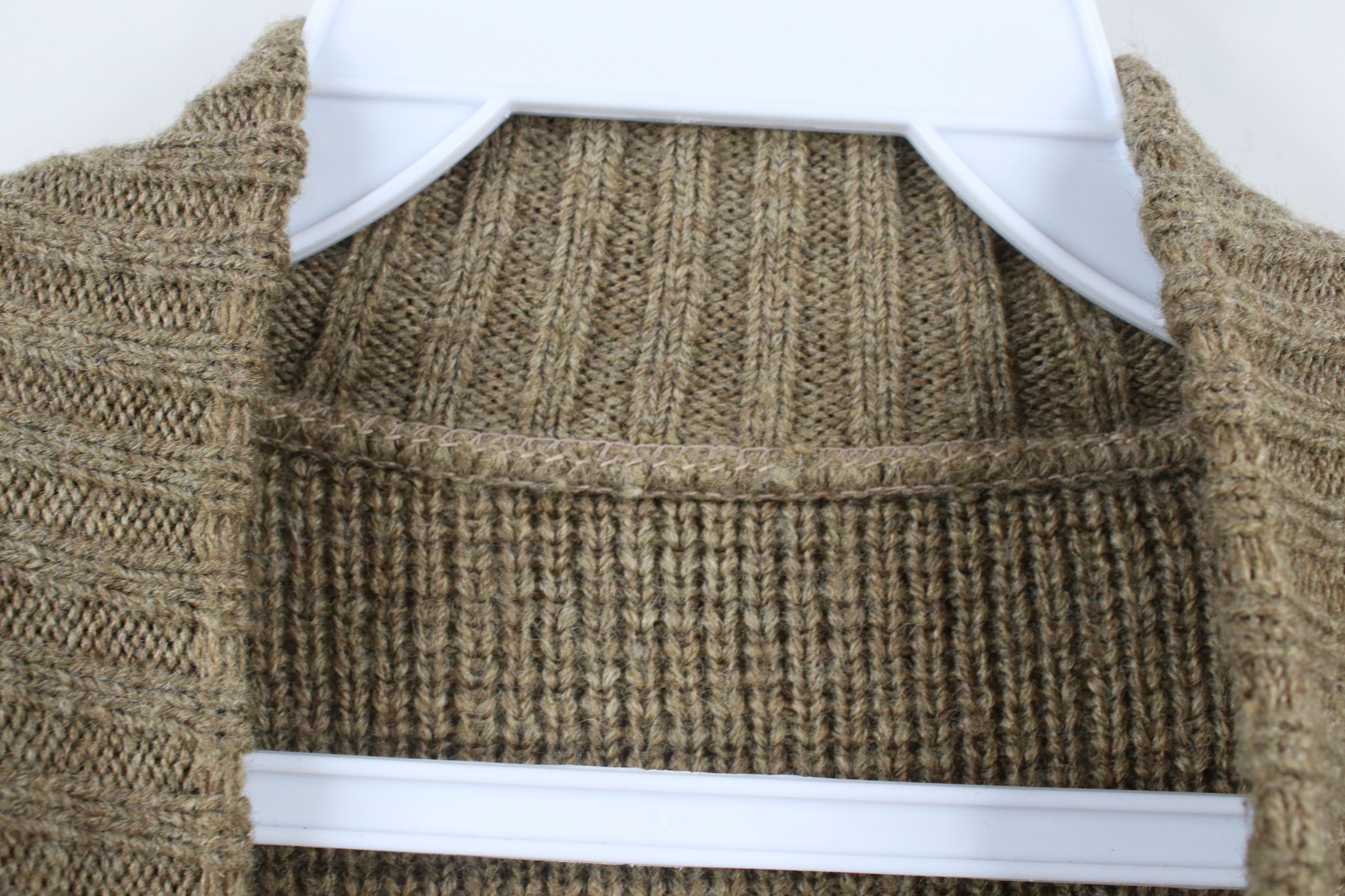 Vintage Vintage 90s Streetwear Knit Pullover Henley Sweater Brown Size US M / EU 48-50 / 2 - 7 Thumbnail