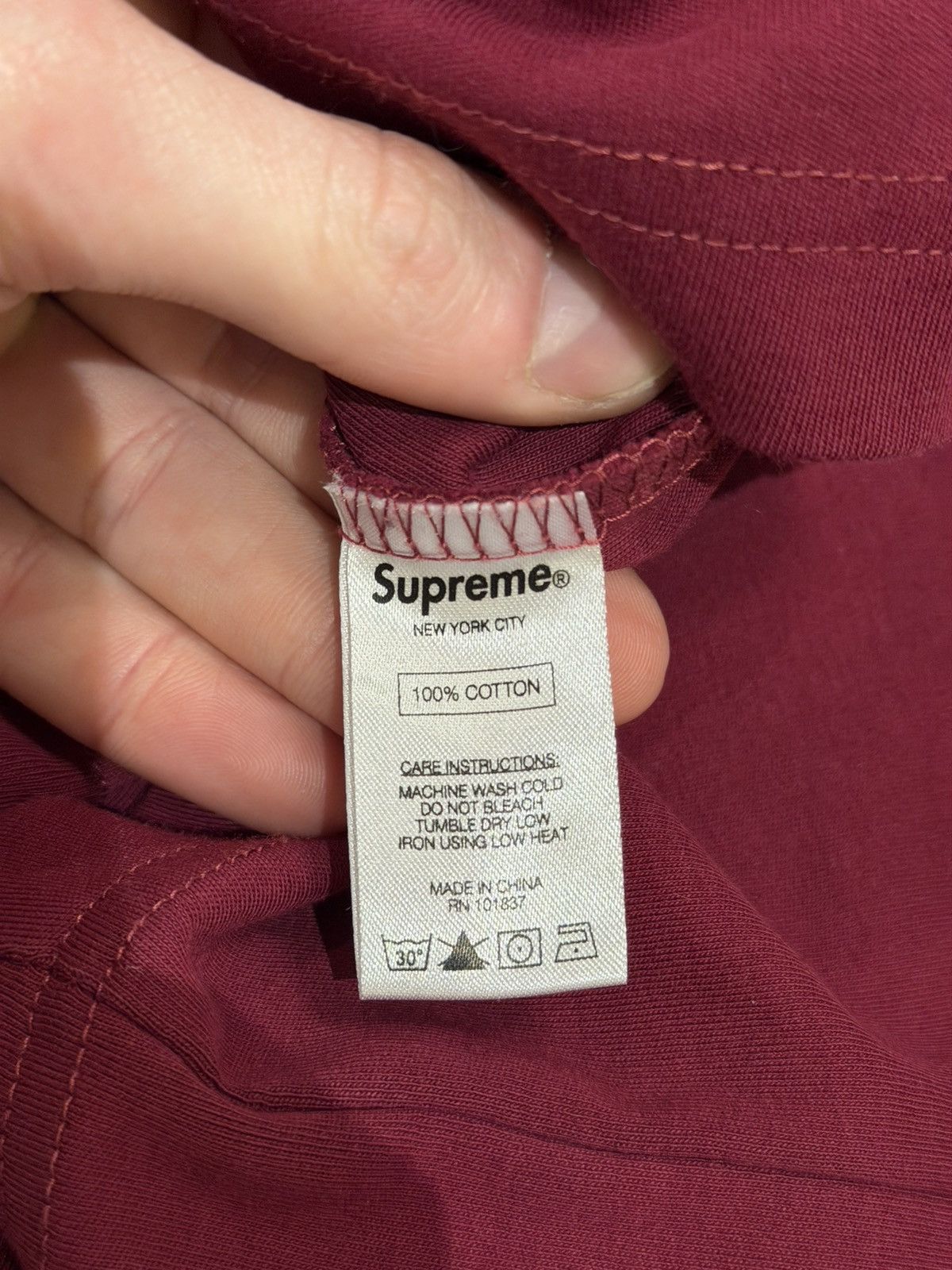 Supreme Supreme Mock Neck LS - Maroon Size US XL / EU 56 / 4 - 5 Thumbnail