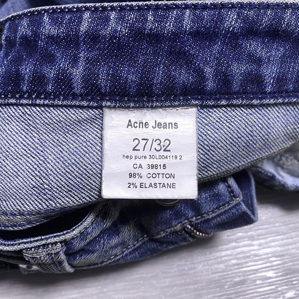 Acne Studios Vtg Acne Action Jeans Hep Pure Stonewash Fringed Denim AAJ Size 27" / US 4 / IT 40 - 16 Thumbnail