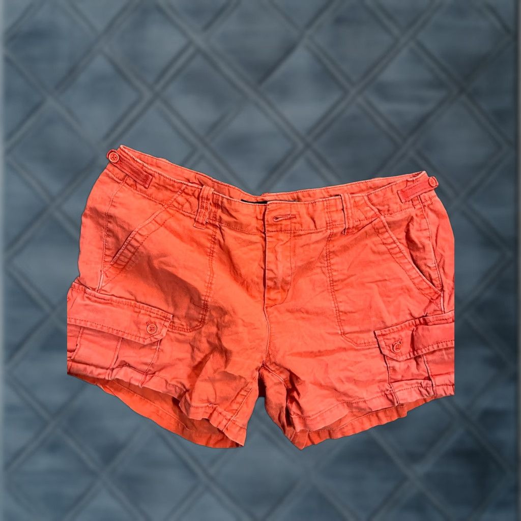Calvin Klein Calvin Klein Shorts Womens Size 6 Linen Blend Orange Lightweight Casual Size 28" / US 6 / IT 42 - 1 Thumbnail
