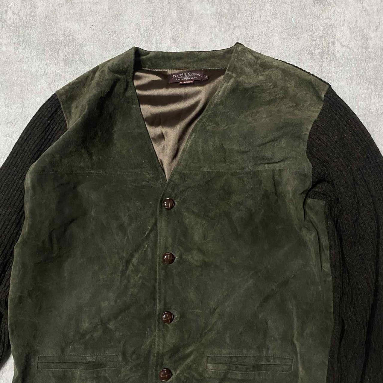 Other Green suede leather cardigan leather Size US M / EU 48-50 / 2 - 2 Thumbnail