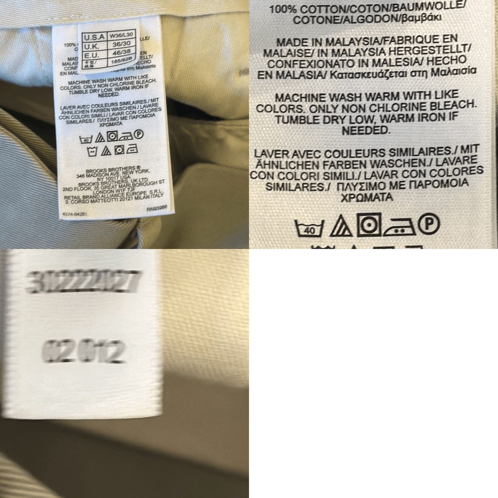 Brooks Brothers Brooks Brothers Mens Lightweight Advantage Chino Clark Tan Dress Pants W36/L30 Tan Chino Pants Mens 36 Waist 30 Inseam Size US 36 / EU 52 - 8 Thumbnail