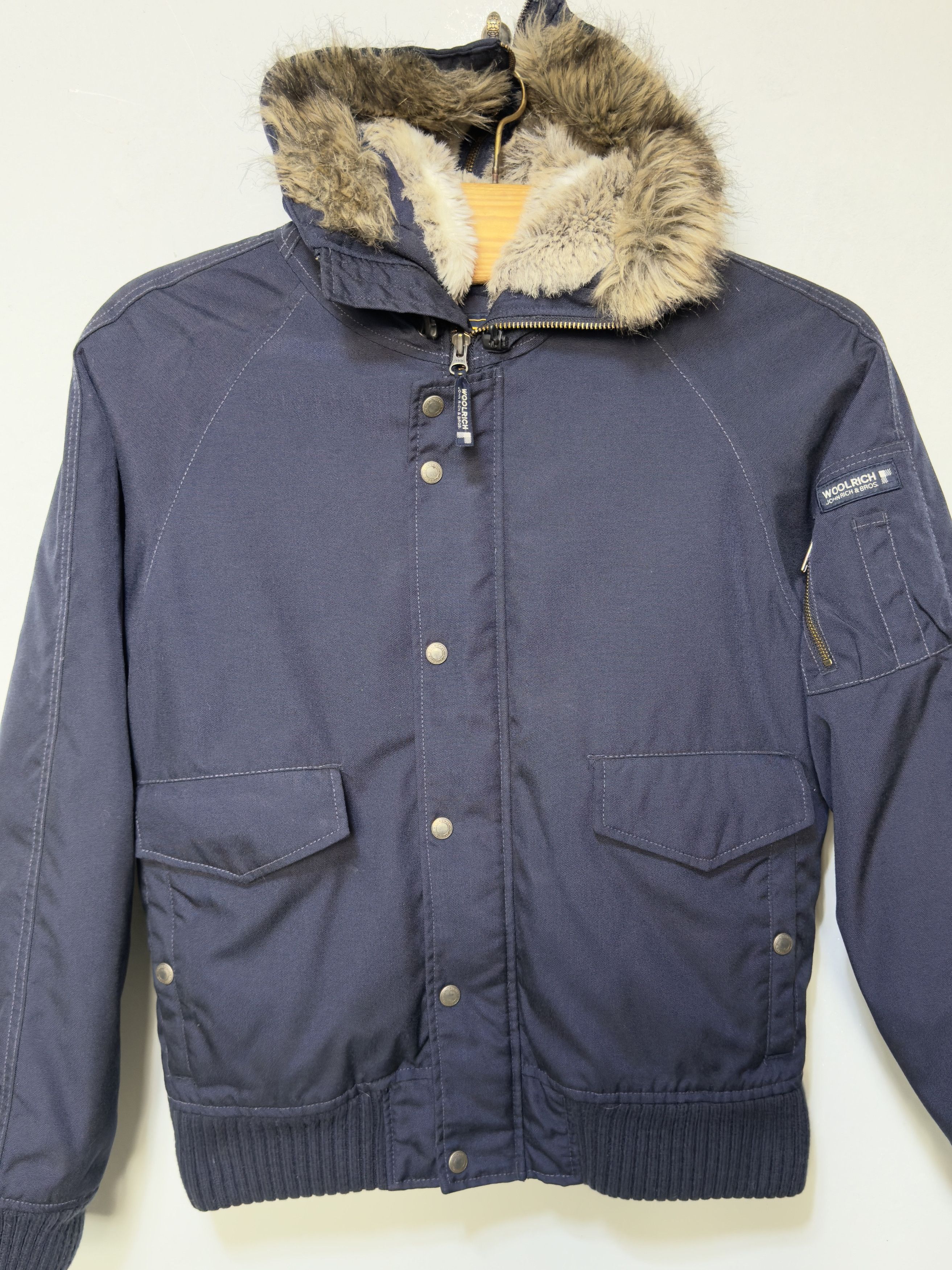 Woolrich Woolen Mills 🔥 bomber jacket puffer hooded fur size M Size US M / EU 48-50 / 2 - 6 Thumbnail