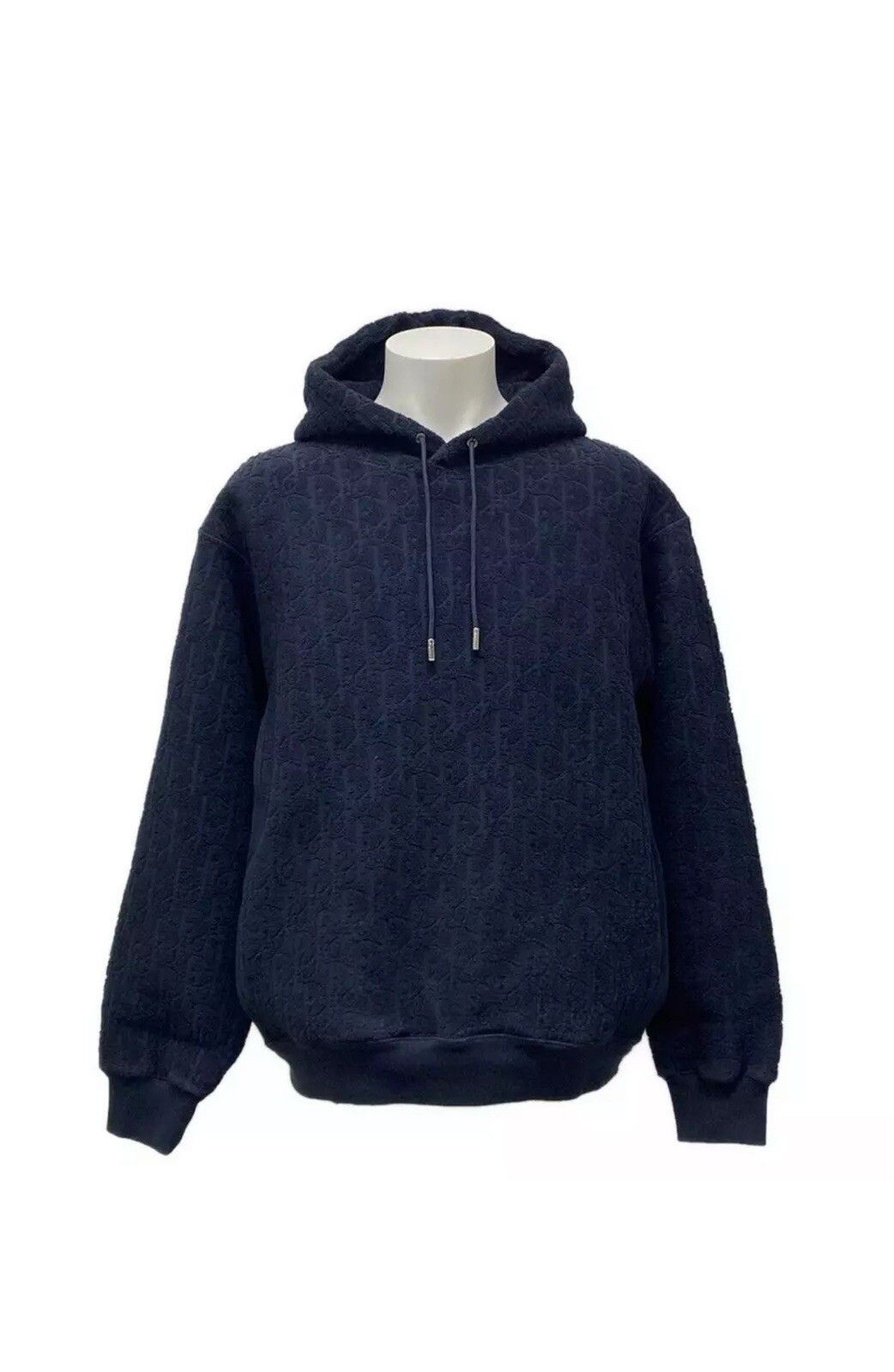 Dior Oblique Hoodie Towel Hooded Sweatshirt Jacket Blu
