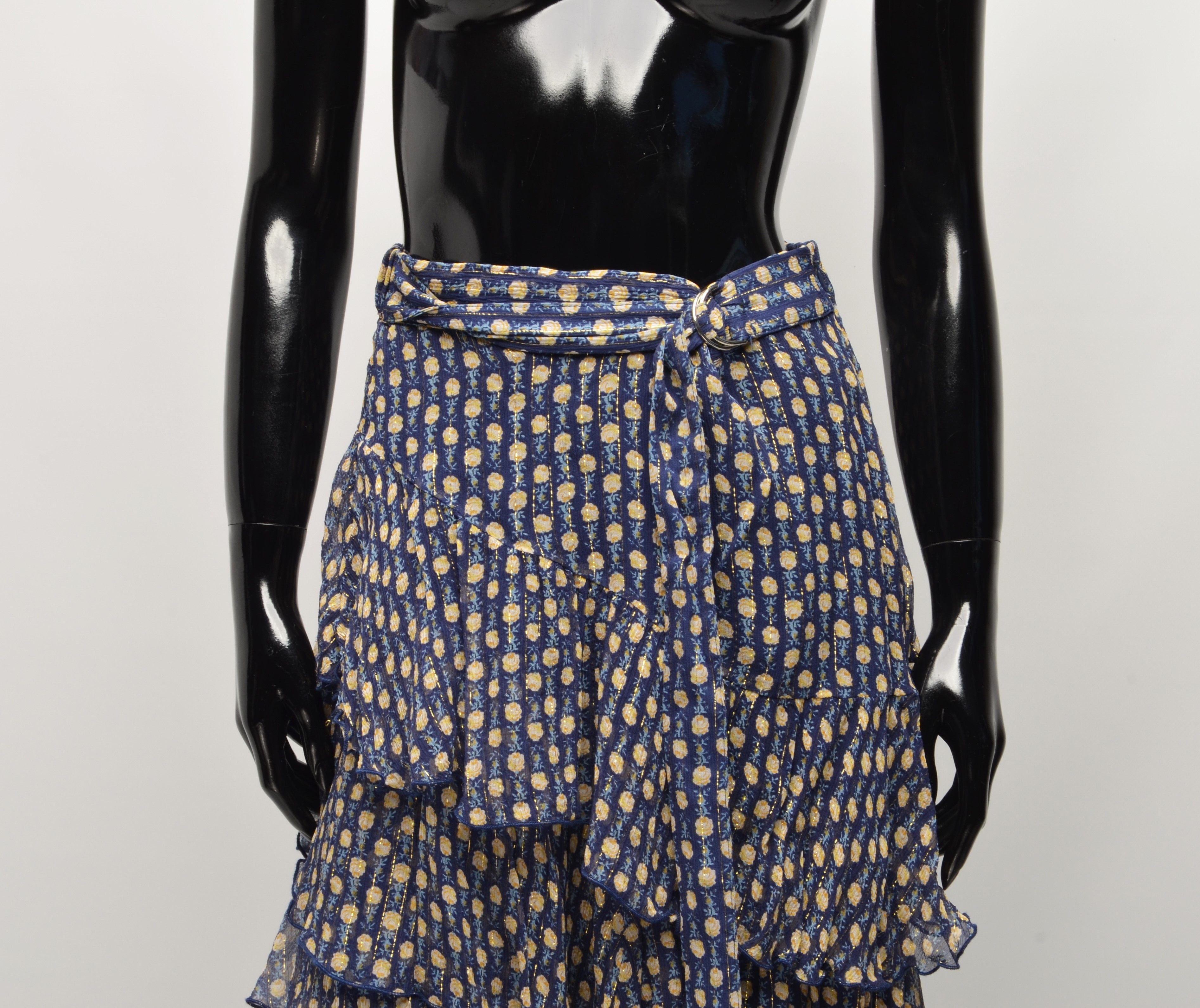 The Kooples The Kooples Asymmetrical Silk Skirt Size 28" / US 6 / IT 42 - 2 Thumbnail