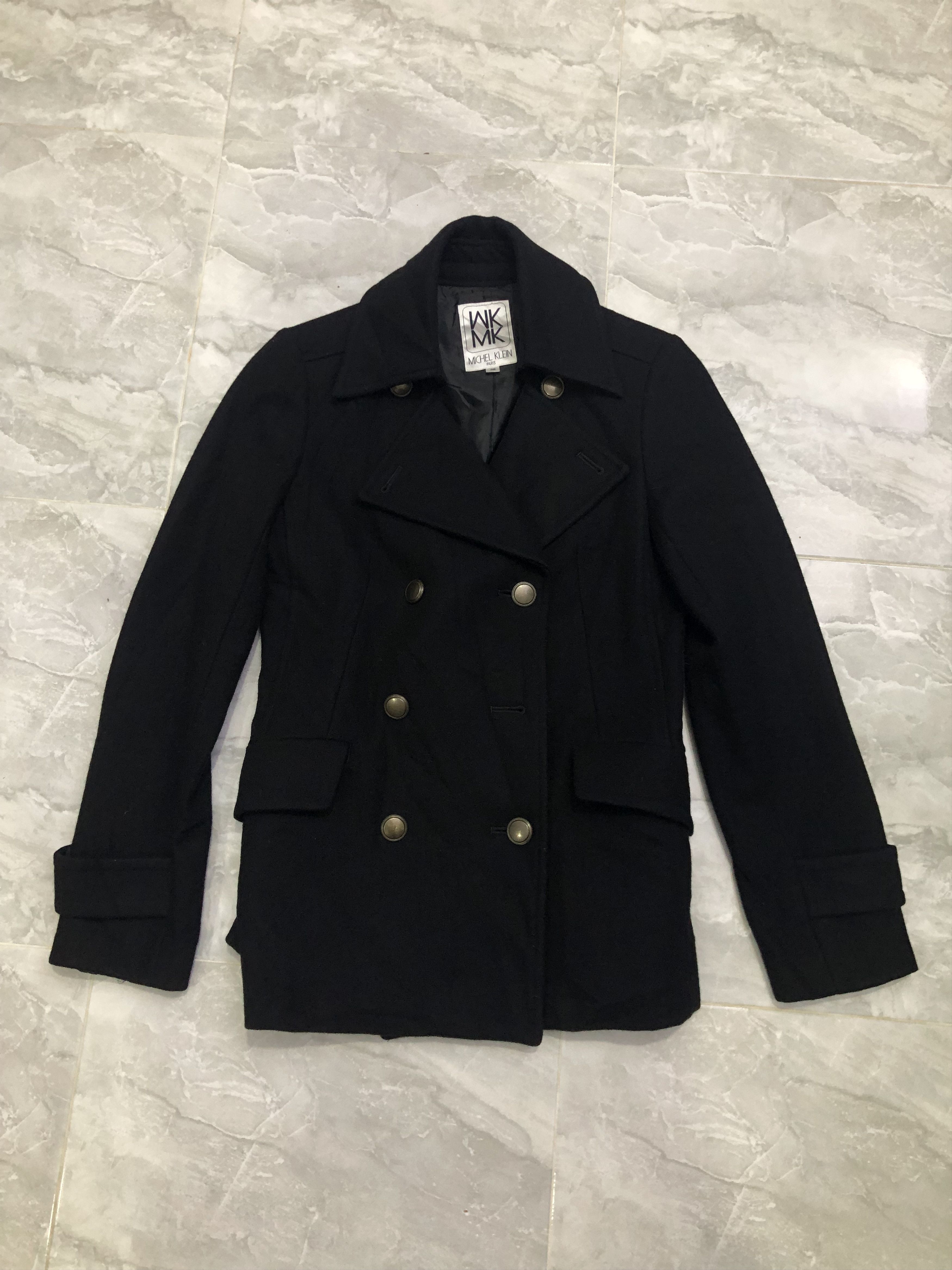 Michel Klein Michel Klein Paris Women’s Wool Peacoat Jacket Size XS / US 0-2 / IT 36-38 - 13 Thumbnail