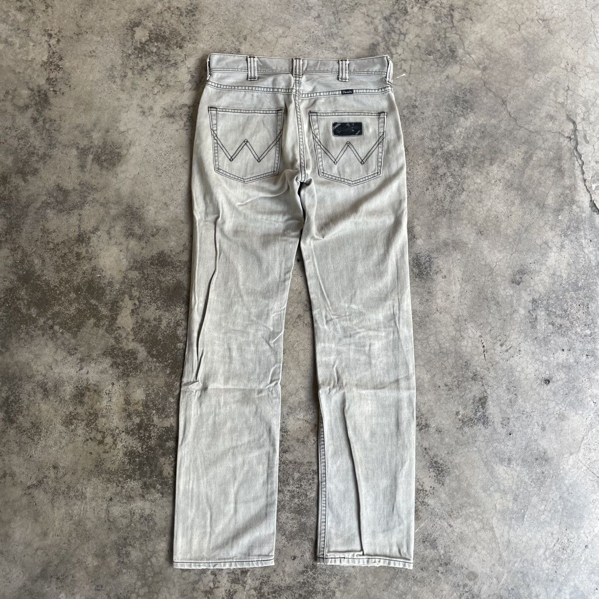 Wrangler 🔥Vintage Wrangler Stoned Washed Ripped Distress Denim Jeans Size US 31 - 4 Thumbnail