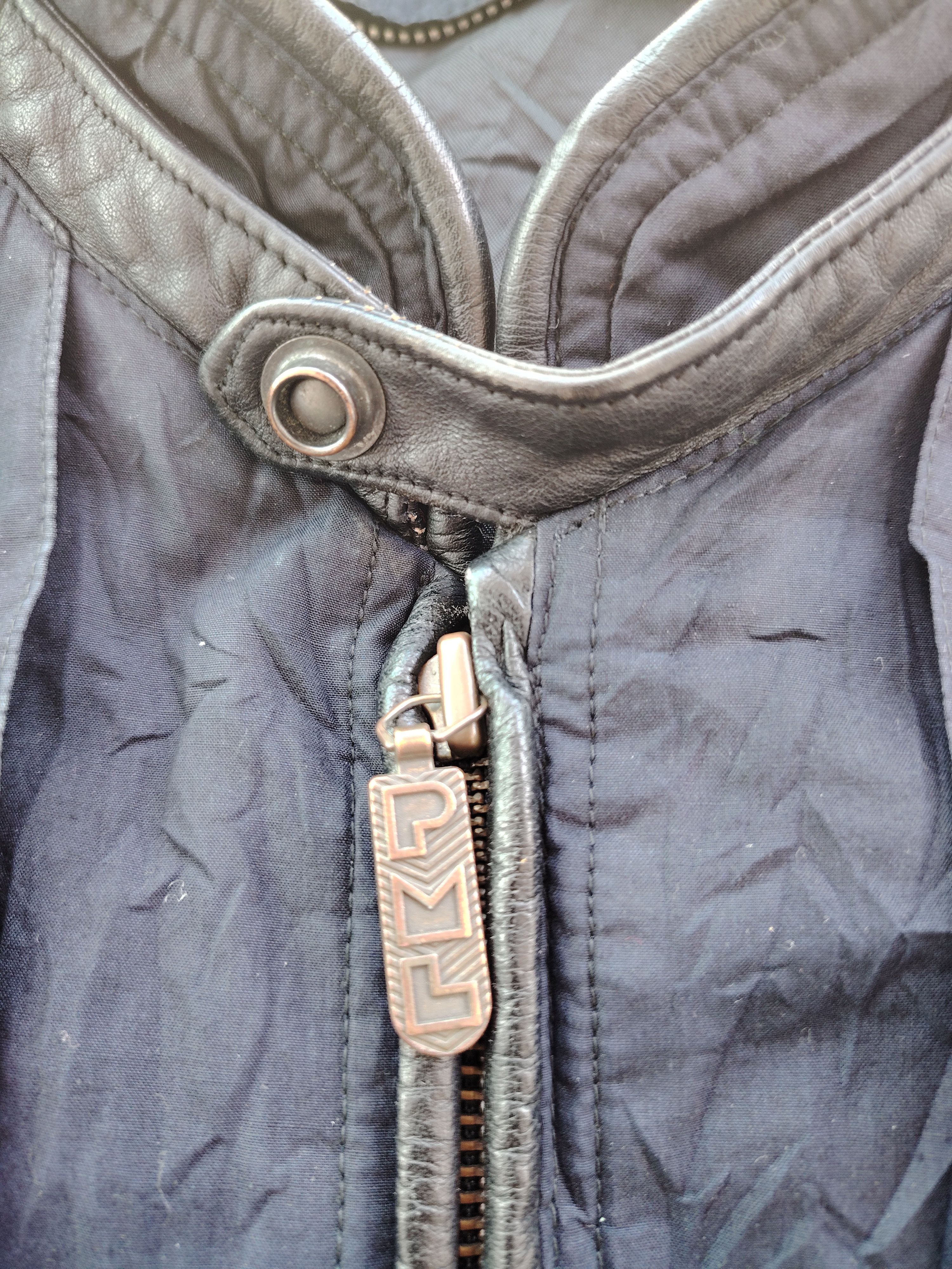Designer × Vintage Vintage Arte Lusso PVC Leather Strip Zipper Rider Jacket Size US M / EU 48-50 / 2 - 7 Thumbnail