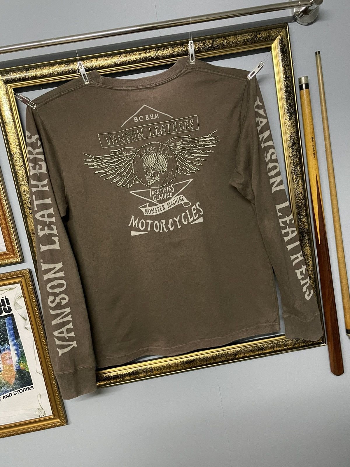 Avirex Vintage 90s Designer Avirex Monstes Machine Skull Faded Tee Size US M / EU 48-50 / 2 - 2 Thumbnail