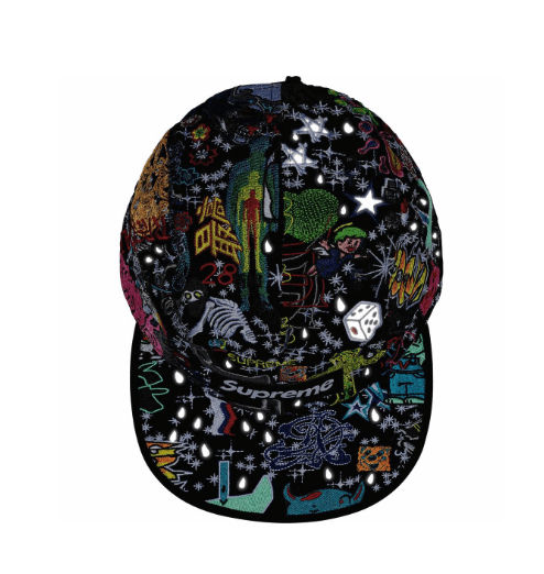 Supreme Supreme AOI Embroidered Camp Cap Black Size ONE SIZE - 5 Thumbnail