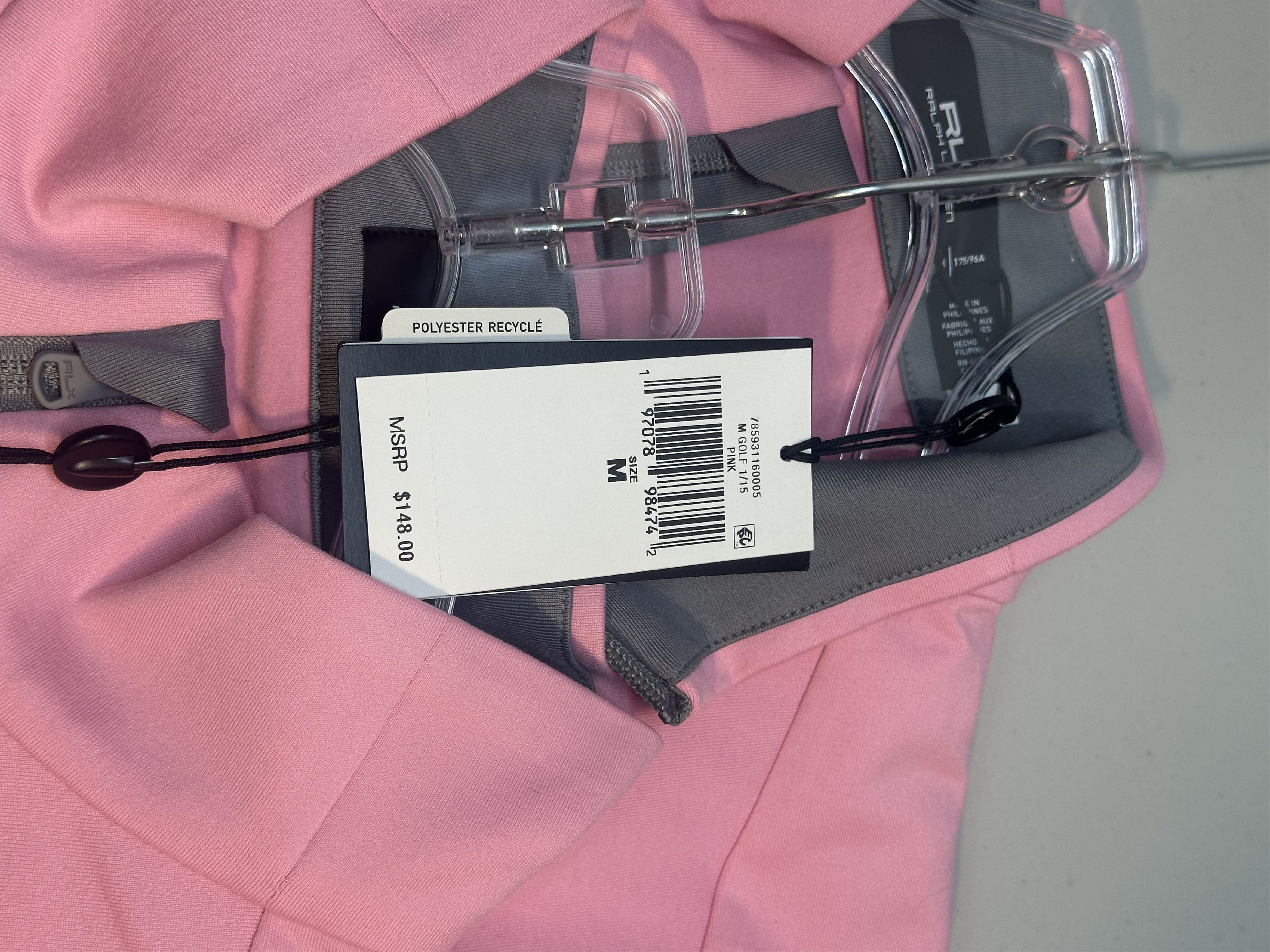 RLX Ralph Lauren RLX Ralph Lauren Men's Pink and Grey Golf Jacket Size US M / EU 48-50 / 2 - 7 Thumbnail