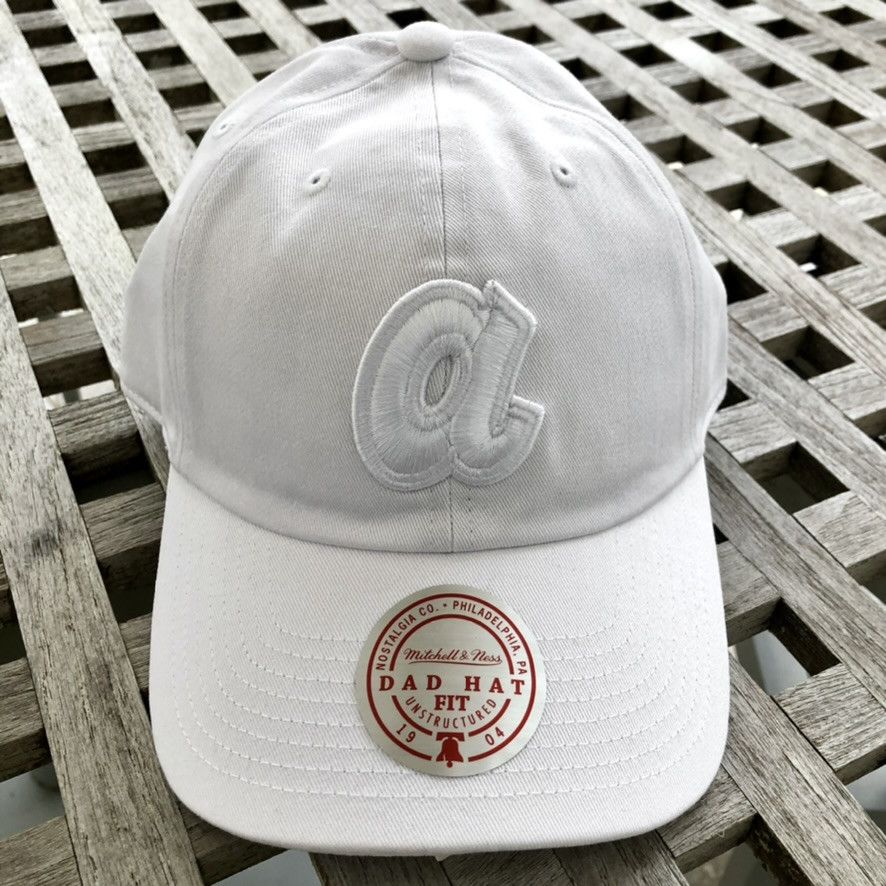 Mitchell & Ness Atlanta Braves MLB Cooperstown White Adjustable Hat Size ONE SIZE - 1 Thumbnail