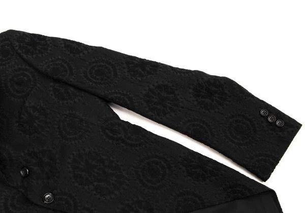 Comme des Garcons Comme des Garcons Retro black jacquard tuxedo top Size XS / US 0-2 / IT 36-38 - 6 Thumbnail