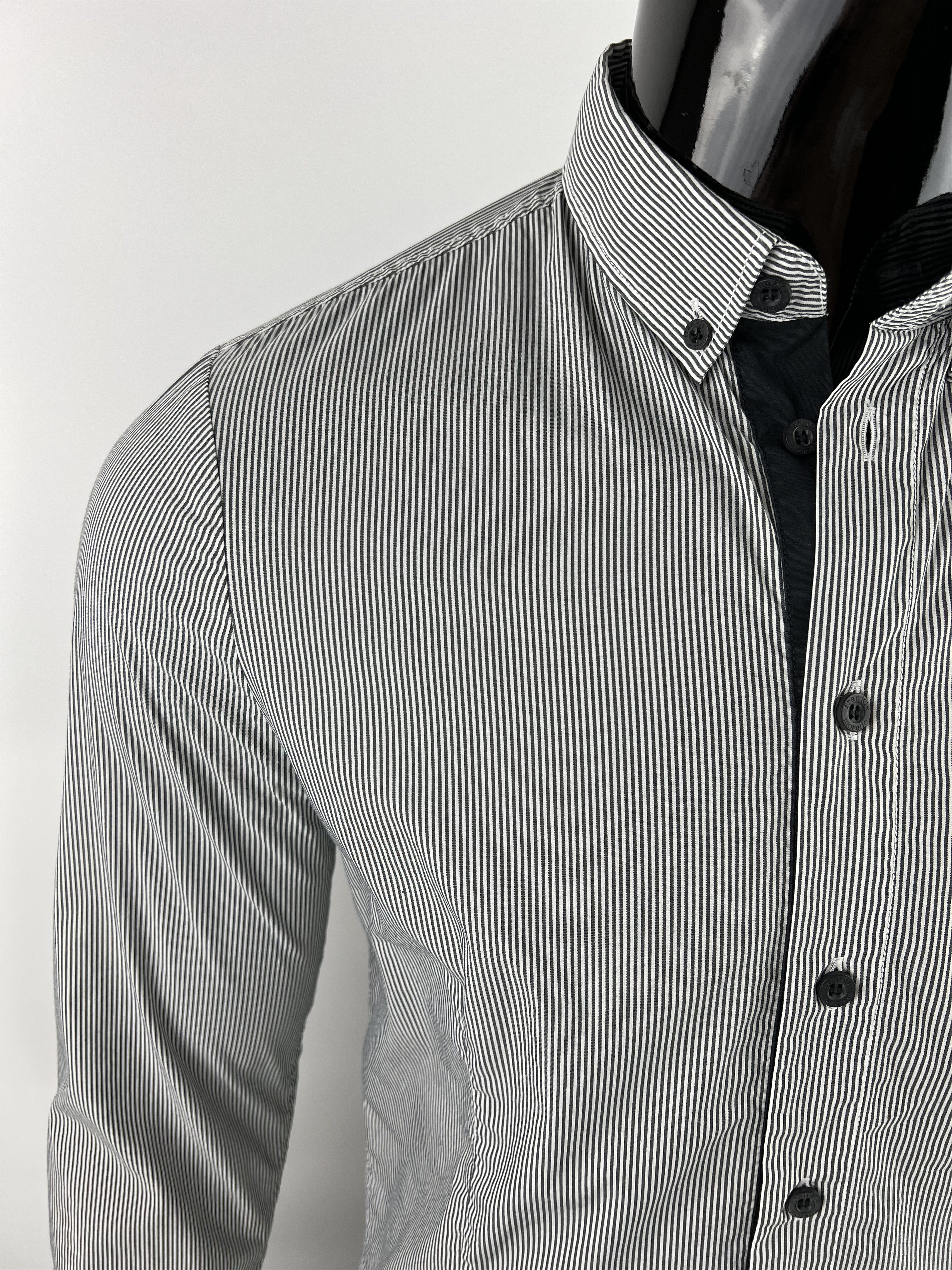 Frankie Morello Frankie Morello Men's Striped Button Up Shirt Size M Size US M / EU 48-50 / 2 - 3 Thumbnail