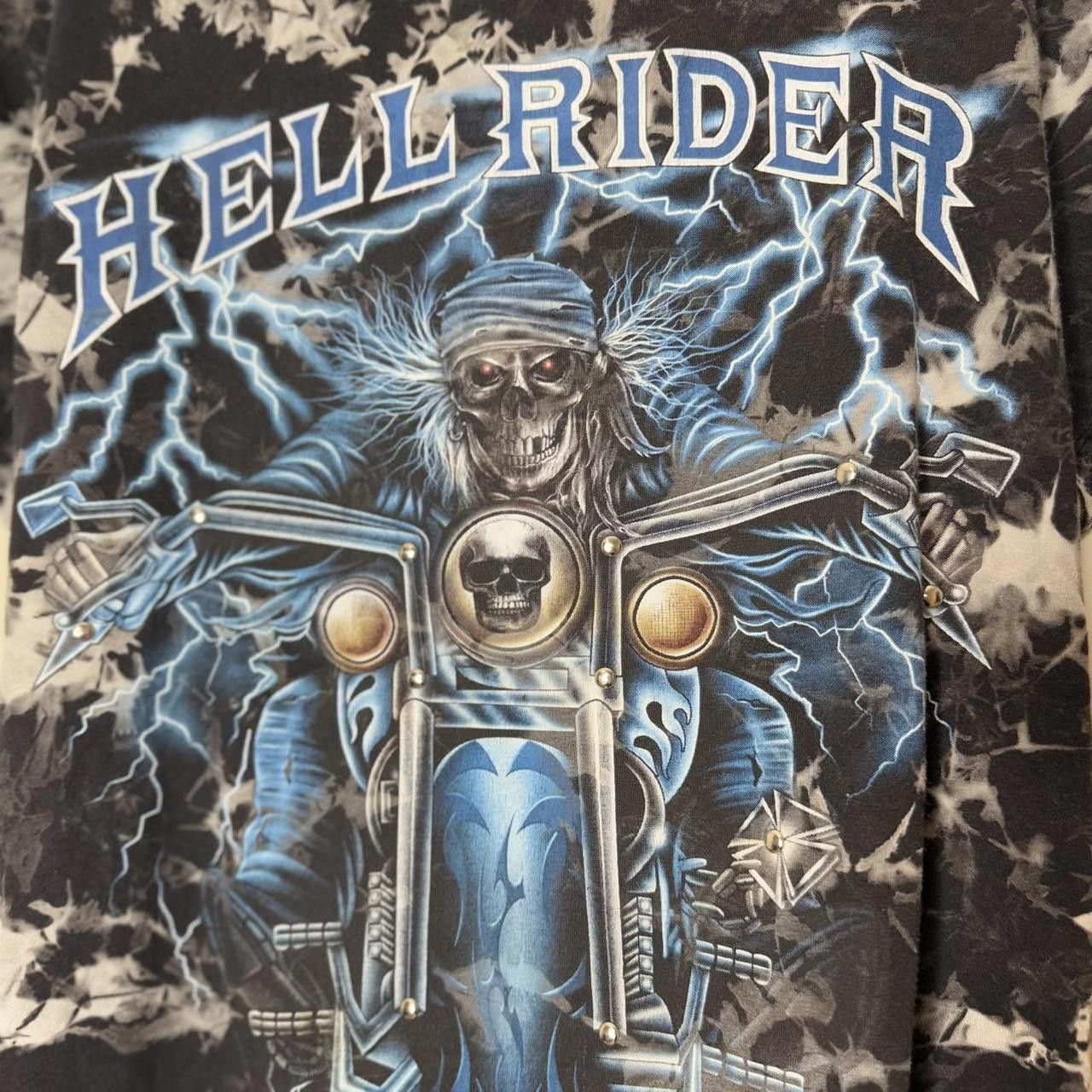 Designer Vintage Hell Rider AOP Motorcycle Tee with Distressed Design Size US M / EU 48-50 / 2 - 3 Thumbnail