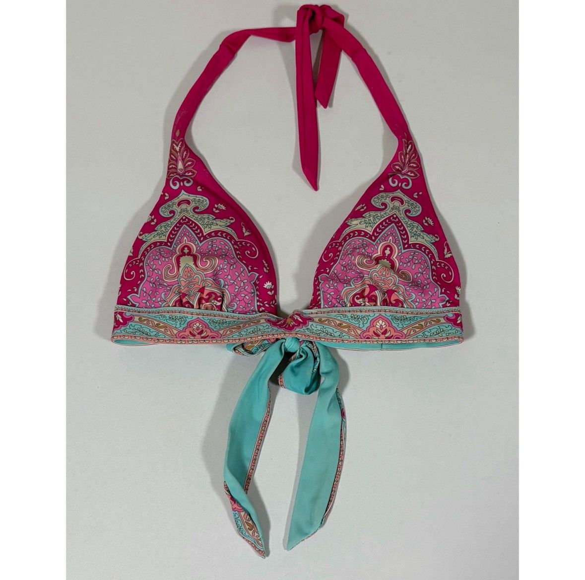 Victoria's Secret × Vintage Victoria’s Secret Boho Paisley Bikini Top Bathing Suit XS 🩷✨ Size XS / US 0-2 / IT 36-38 - 3 Thumbnail