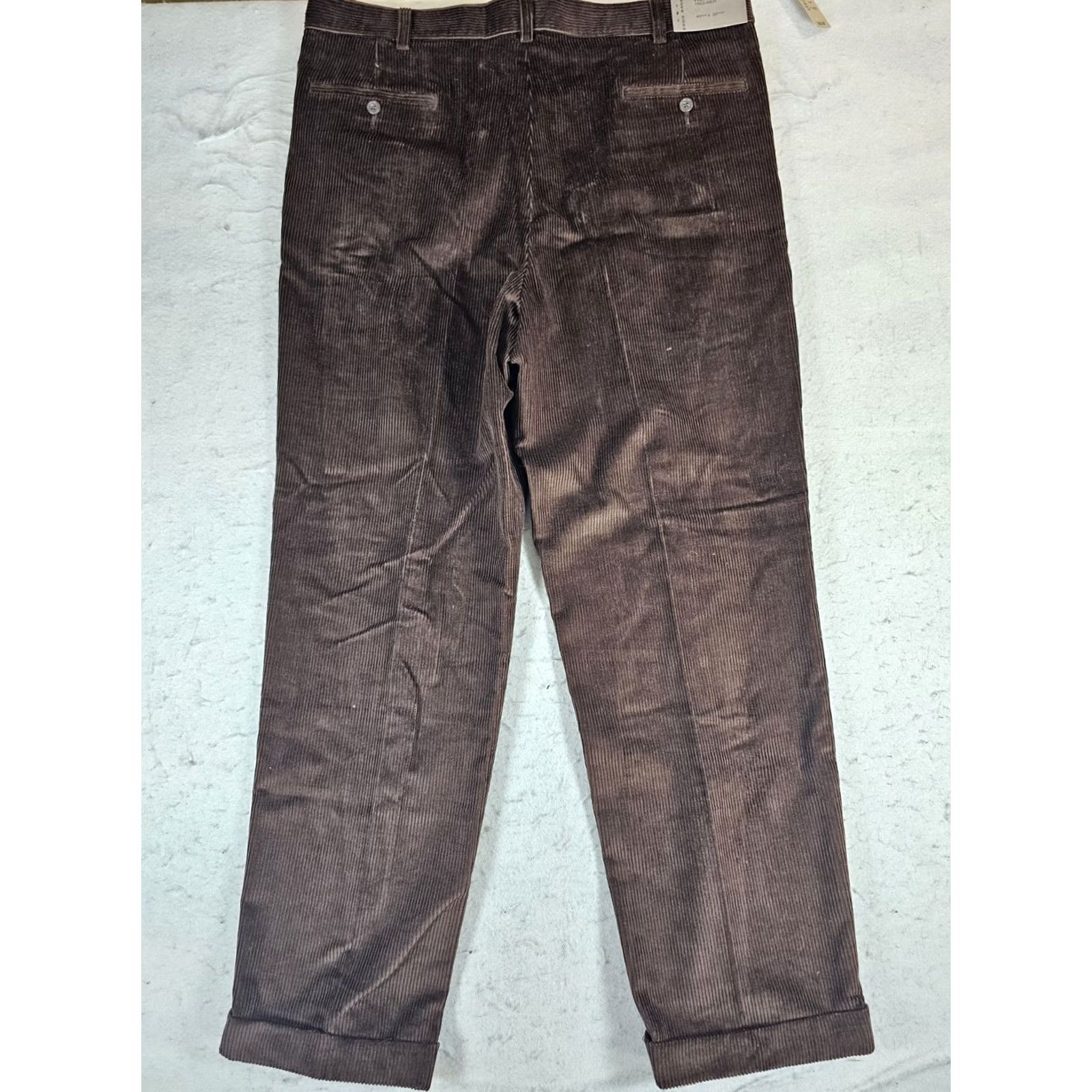 Eddie Bauer VINTAGE Eddie Bauer Corduroy Pants Mens 40x32 Pleated Cuffed Brown Y2K 90s Size US 40 / EU 56 - 4 Thumbnail