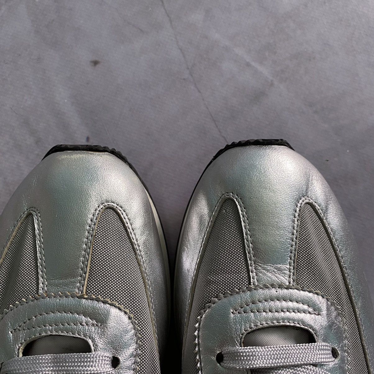 Designer × Saint Laurent Paris Saint Laurent Paris Silver/Red Sneakers Shoes Size US 12 / EU 45 - 10 Thumbnail