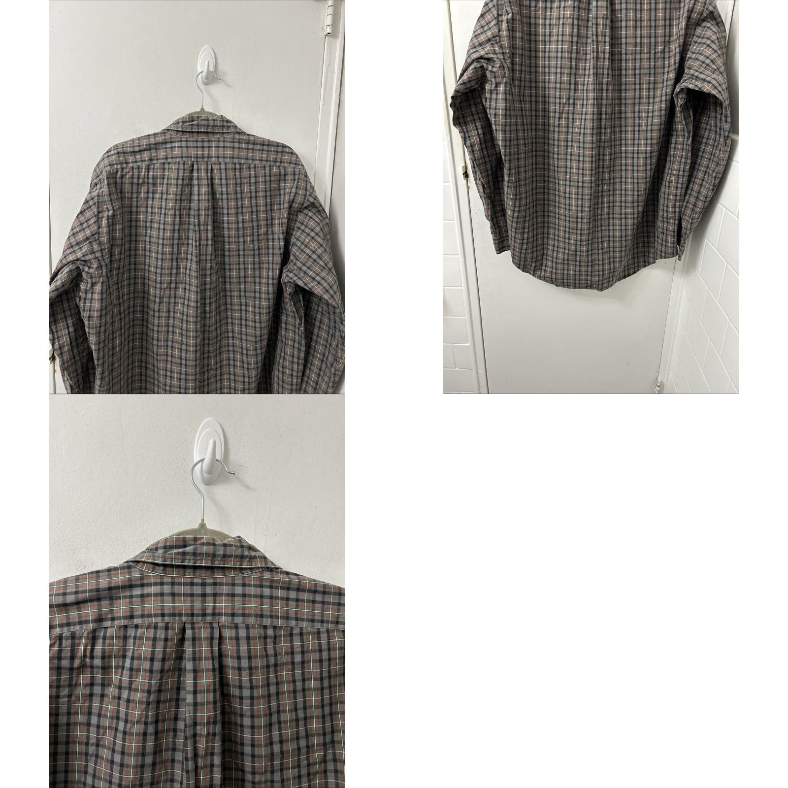 Ralph Lauren VTG Ralph Lauren Shirt Mens L Brown Gray Classic Fit Button Down Red Pony L/S Size US L / EU 52-54 / 3 - 8 Thumbnail