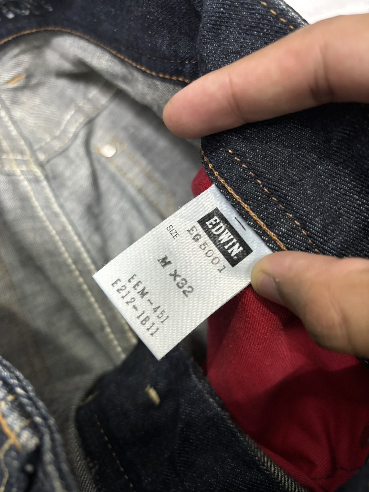 Edwin EDWIN E-FUNCTION CLAW MARK CURVED DISTRESSED DENIM JEANS Size US 32 / EU 48 - 12 Thumbnail