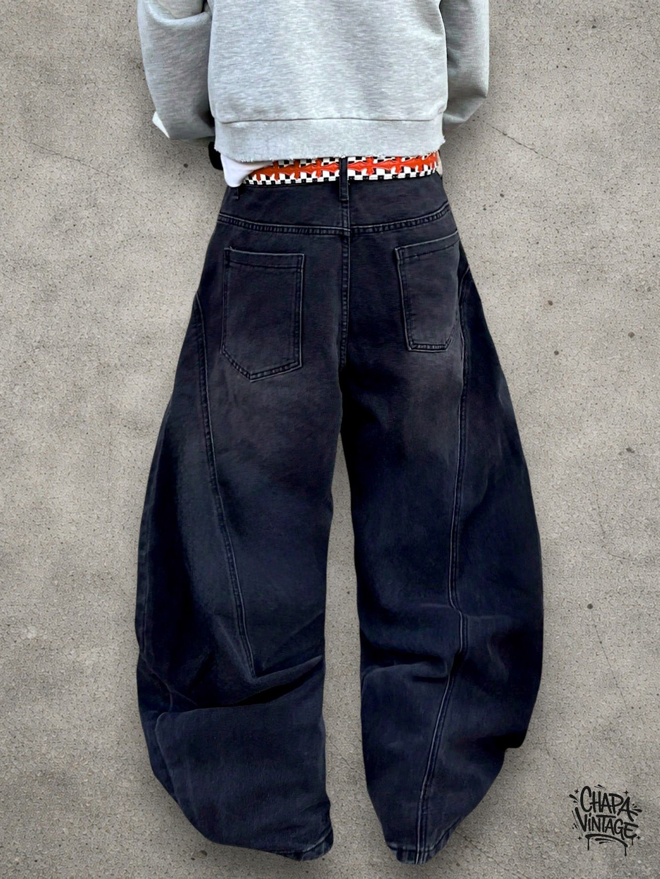 Vintage Baggy dark gray jeans Size US 32 / EU 48 - 4 Thumbnail