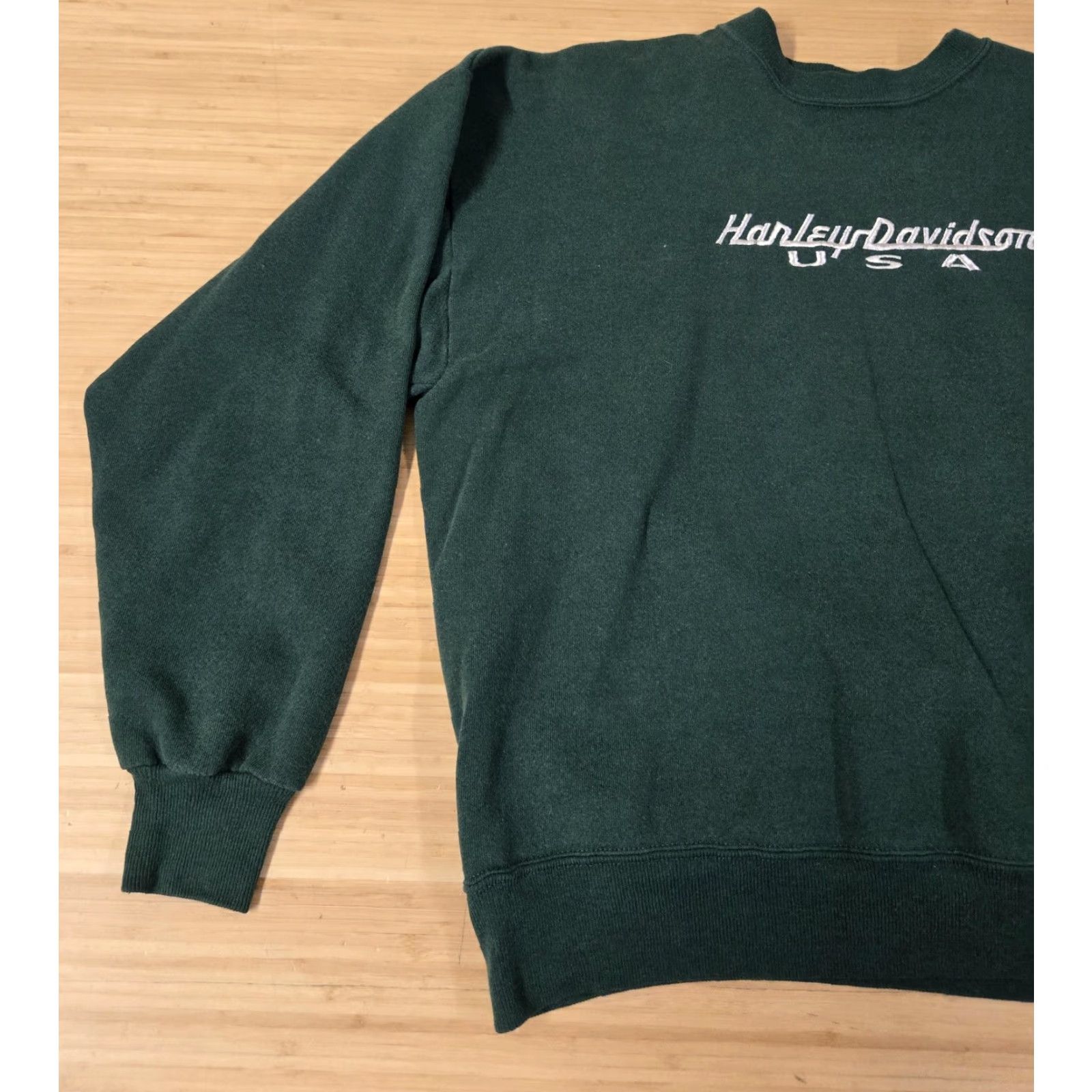 Harley Davidson VINTAGE Harley-Davidson Sweatshirt Mens XL Green Crewneck Pullover Made USA 90s Size US XL / EU 56 / 4 - 3 Thumbnail