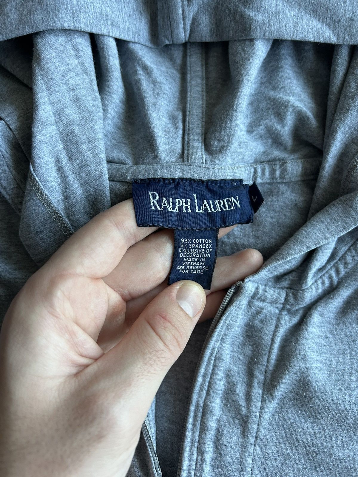 Polo Ralph Lauren Vintage Polo Ralph Lauren Grey Zip Hoodie Unisex Streetwear Size L / US 10 / IT 46 - 5 Thumbnail