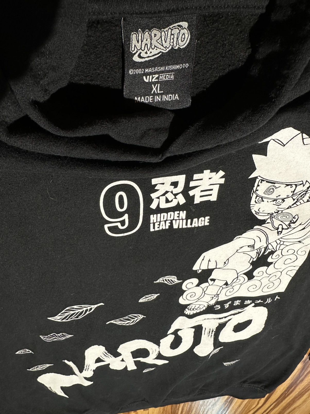Other Vint 02 Naruto BlackHoodie with White print front and back Size US M / EU 48-50 / 2 - 4 Thumbnail