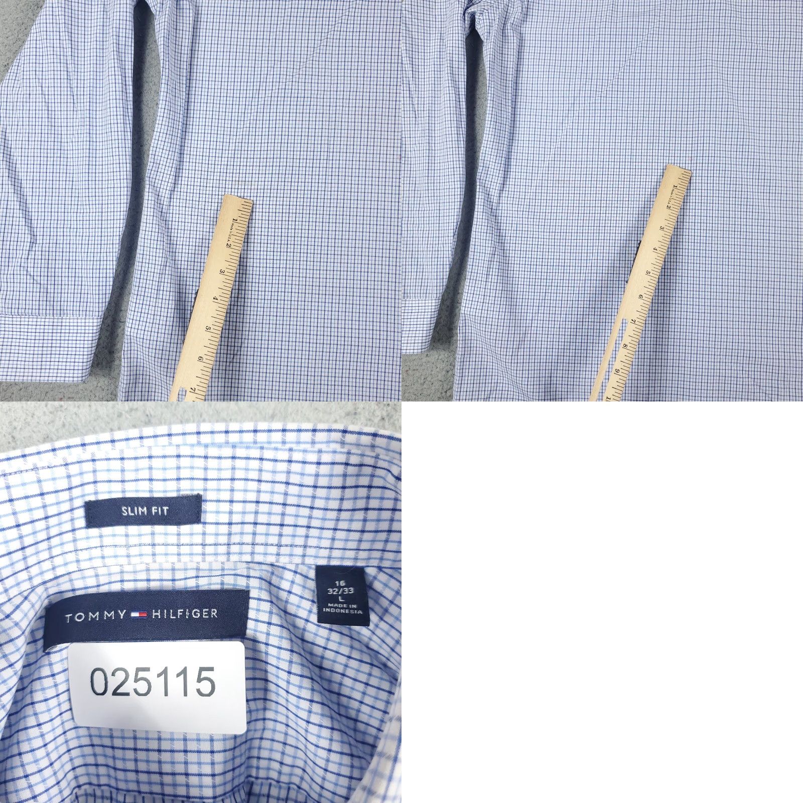 Tommy Hilfiger Tommy Hilfiger Shirt Mens Large Blue Plaid Casual Button Up Long Sleeve Size US L / EU 52-54 / 3 - 8 Thumbnail