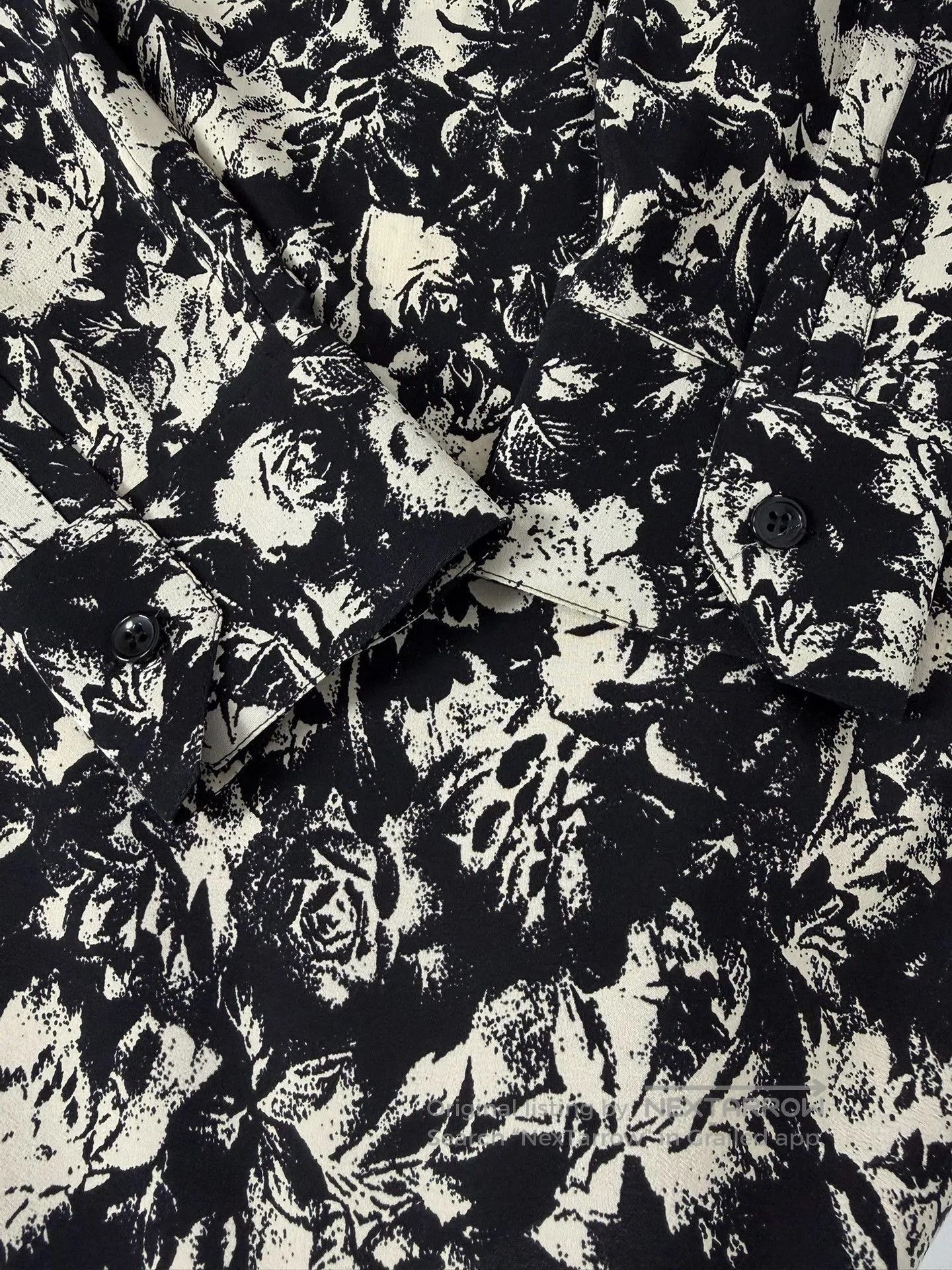 Saint Laurent Paris Saint Laurent Silk Rose Shirt. Size S / US 4 / IT 40 - 3 Thumbnail