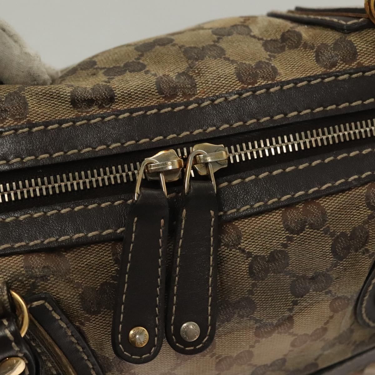 Gucci GUCCI GG Crystal Hand Bag Coated Canvas Beige Gold Size ONE SIZE - 14 Thumbnail