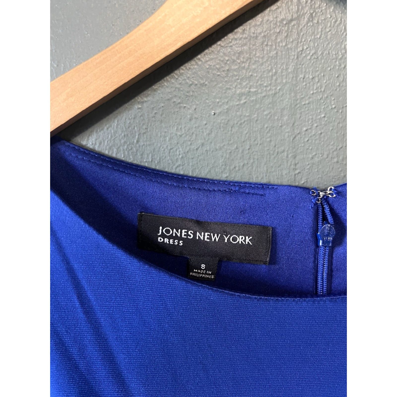Jones New York Jones New York Womens Slip Dress Blue 1/2 Sleeve Knee Length Size 8 NWT Dresses Womens 8 Blue NWT Size M / US 6-8 / IT 42-44 - 3 Thumbnail