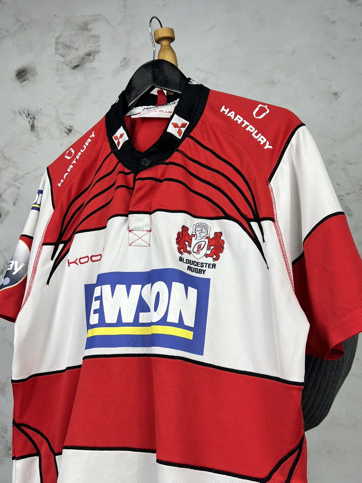 Vintage Vintage Gloucester KooGa Rugby Home Jersey Mitsubishi L - XL Size US XL / EU 56 / 4 - 2 Thumbnail