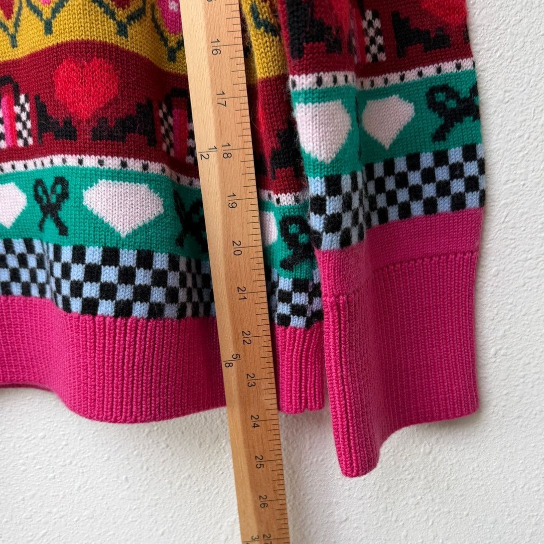 Kate Spade Kate Spade Multicolor Wool Mohair Floral Heart Sweater - S Size S / US 4 / IT 40 - 17 Thumbnail