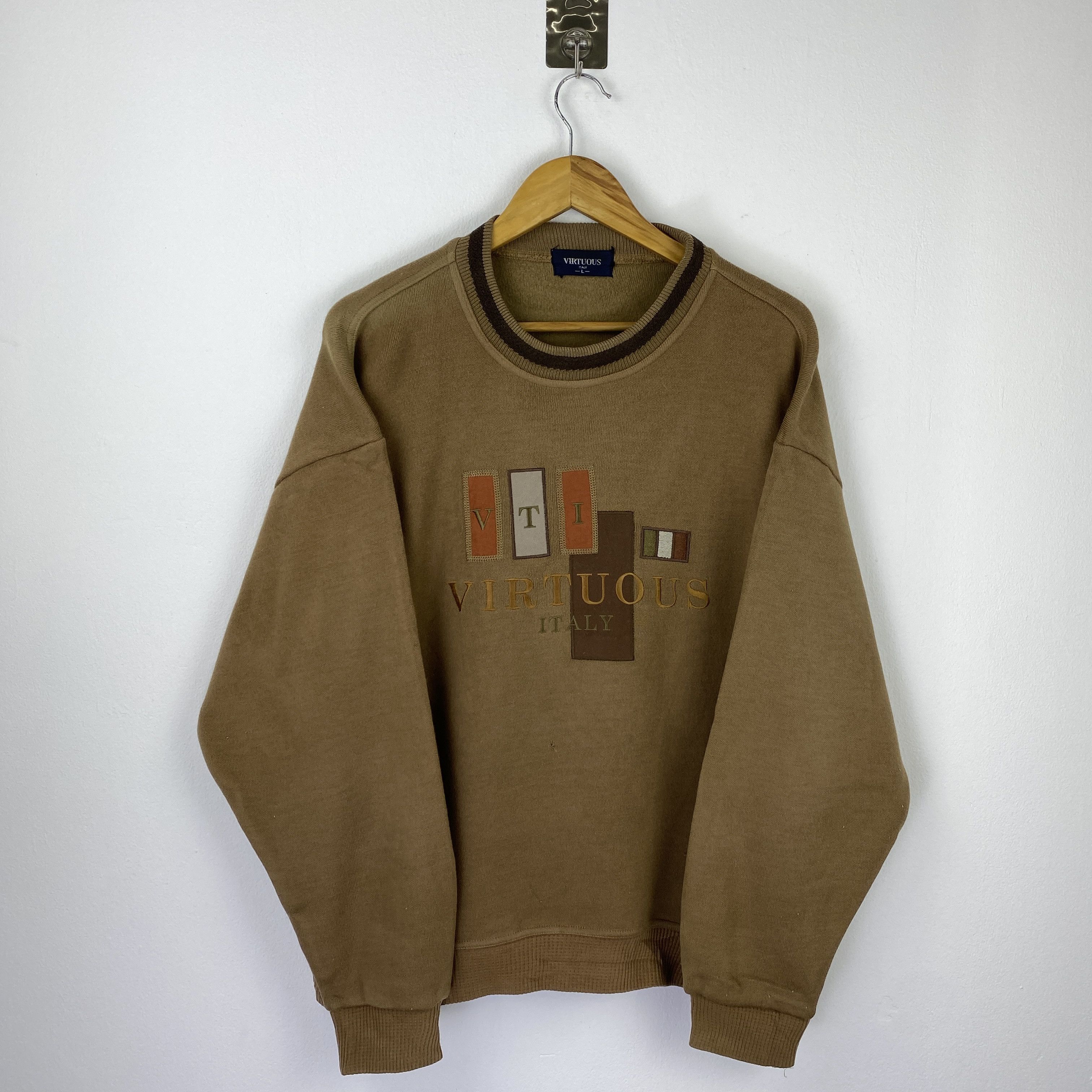 Vintage Vintage Virtuous Embroidered Sweatshirt SH0532 Size US L / EU 52-54 / 3 - 1 Thumbnail