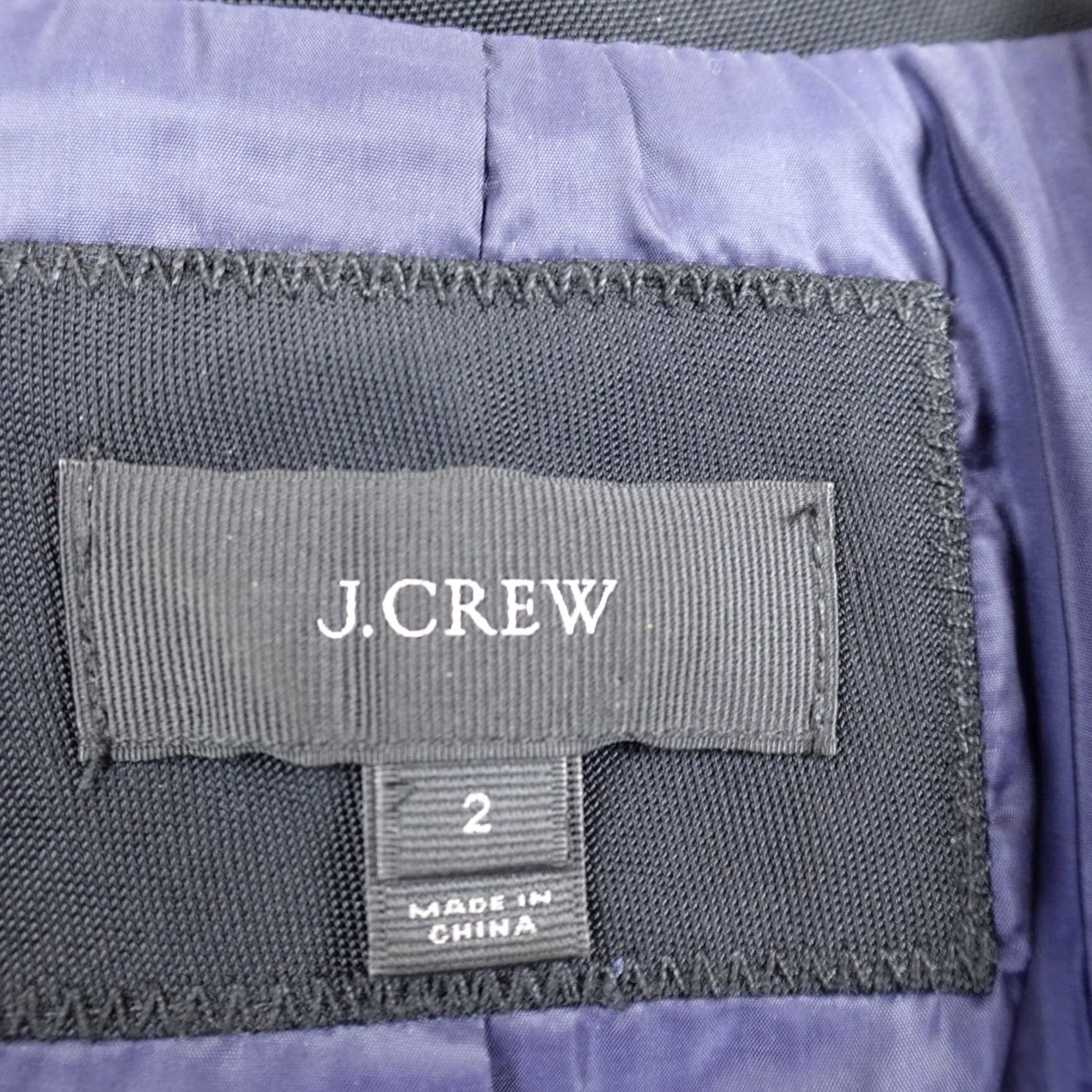 J.Crew J.CREW Blazer Jacket Womens 2 Black Shawl Overcoat Button Regular Size 2 Casual Business Preppy Womens Size XS / US 0-2 / IT 36-38 - 3 Thumbnail