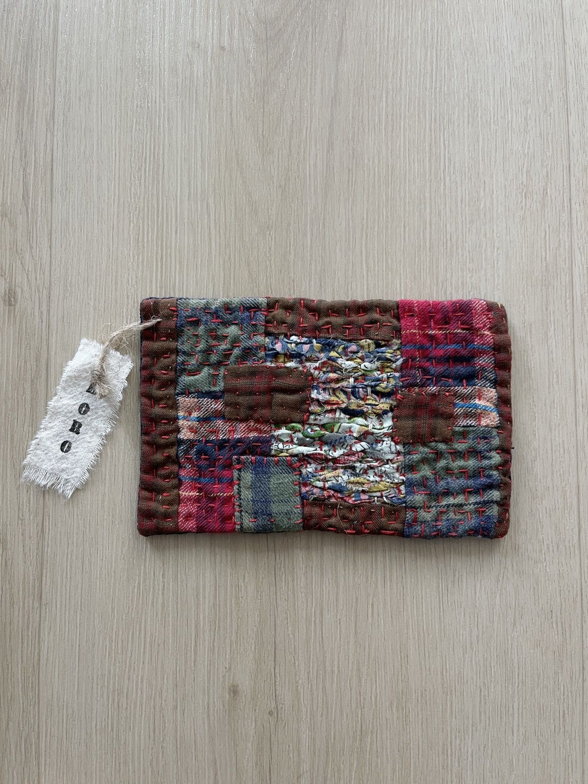 Designer RARE! 1 of 1 Japanese Boro Patchwork Flag Coaster Size ONE SIZE - 4 Thumbnail