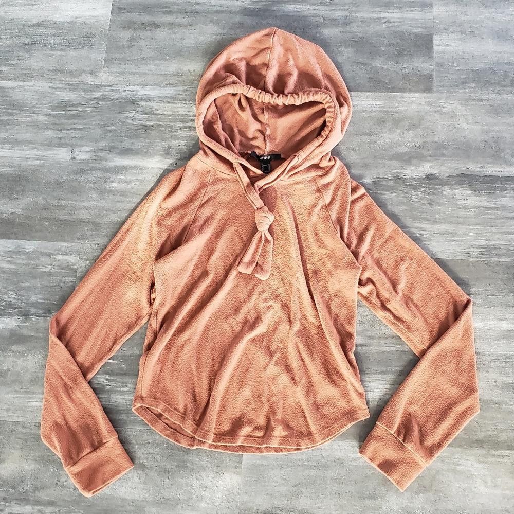 Forever 21 Orange Muted F21 Thin Hoodie Long Sleeve Size M / US 6-8 / IT 42-44 - 1 Thumbnail