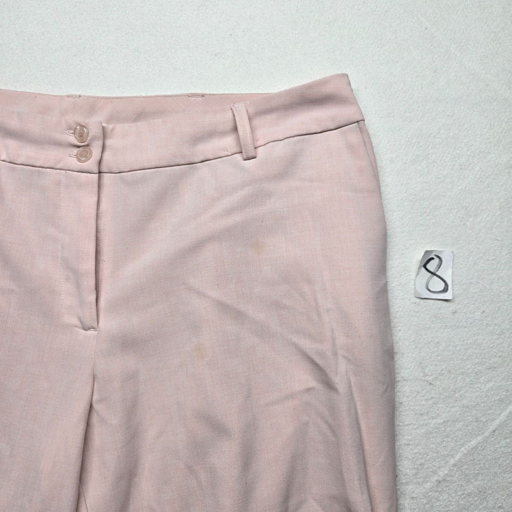 Avenue VINTAGE Avenue Women's Capri Pants Size 16 Cotton Spandex Solid Light Pink Casual Summer Size 38" / US 16 / IT 52 - 2 Thumbnail