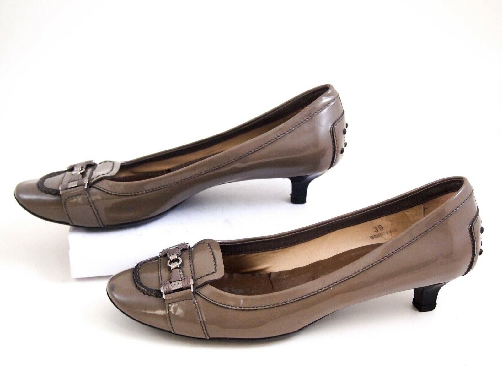 Tod's Tod's Low Heel Pumps Taupe Brown Patent Leather US 8 EU 38 Size US 8 / IT 38 - 4 Thumbnail